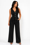 Tailored Vest & Straight Leg Pants Set