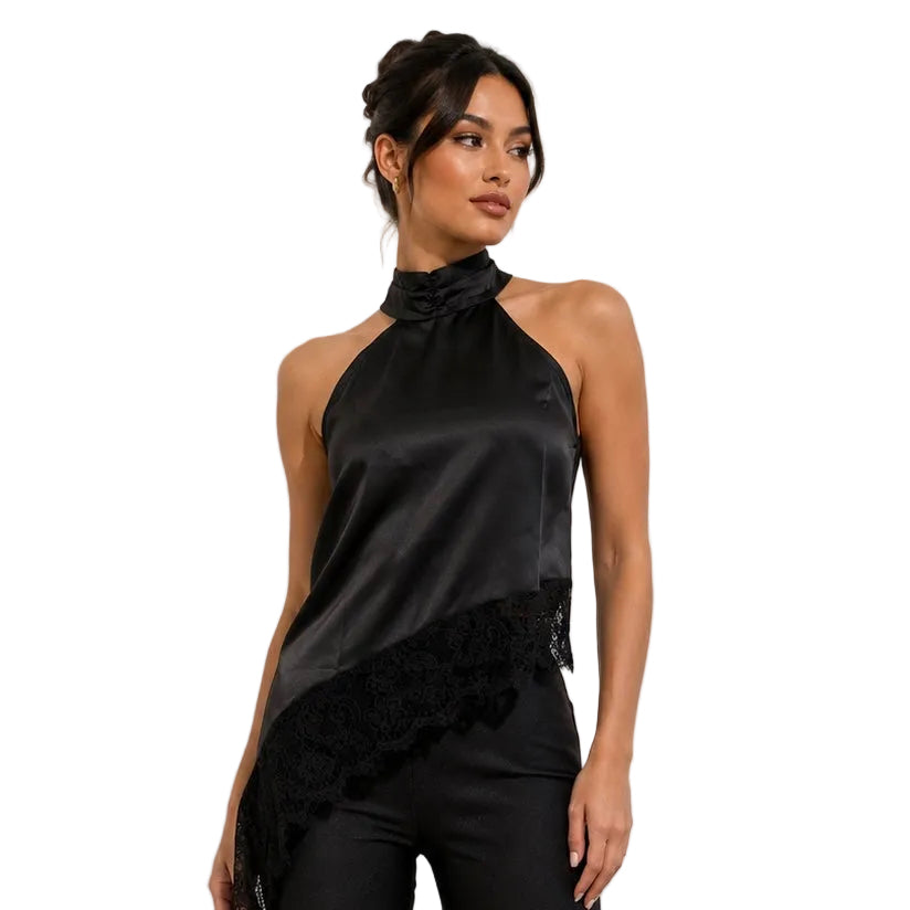 Juliette Satin Lace Halter