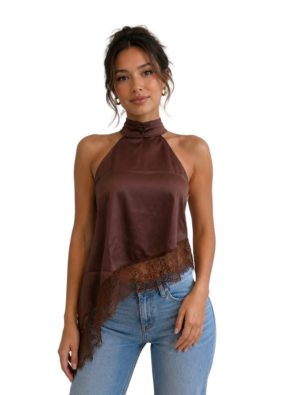 Juliette Satin Lace Halter