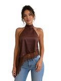 Juliette Satin Lace Halter