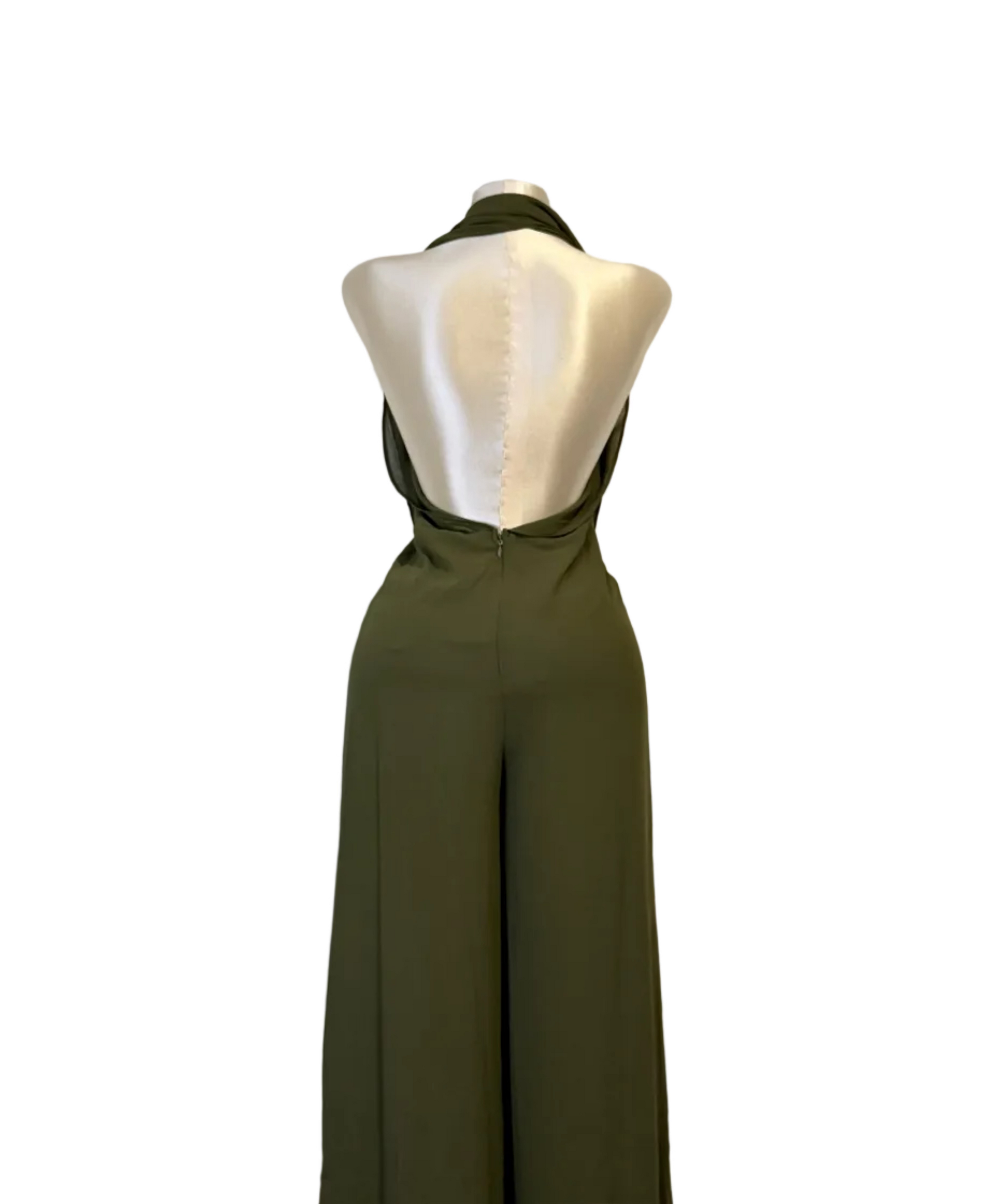 Olive Whisper Drape Jumpsuit